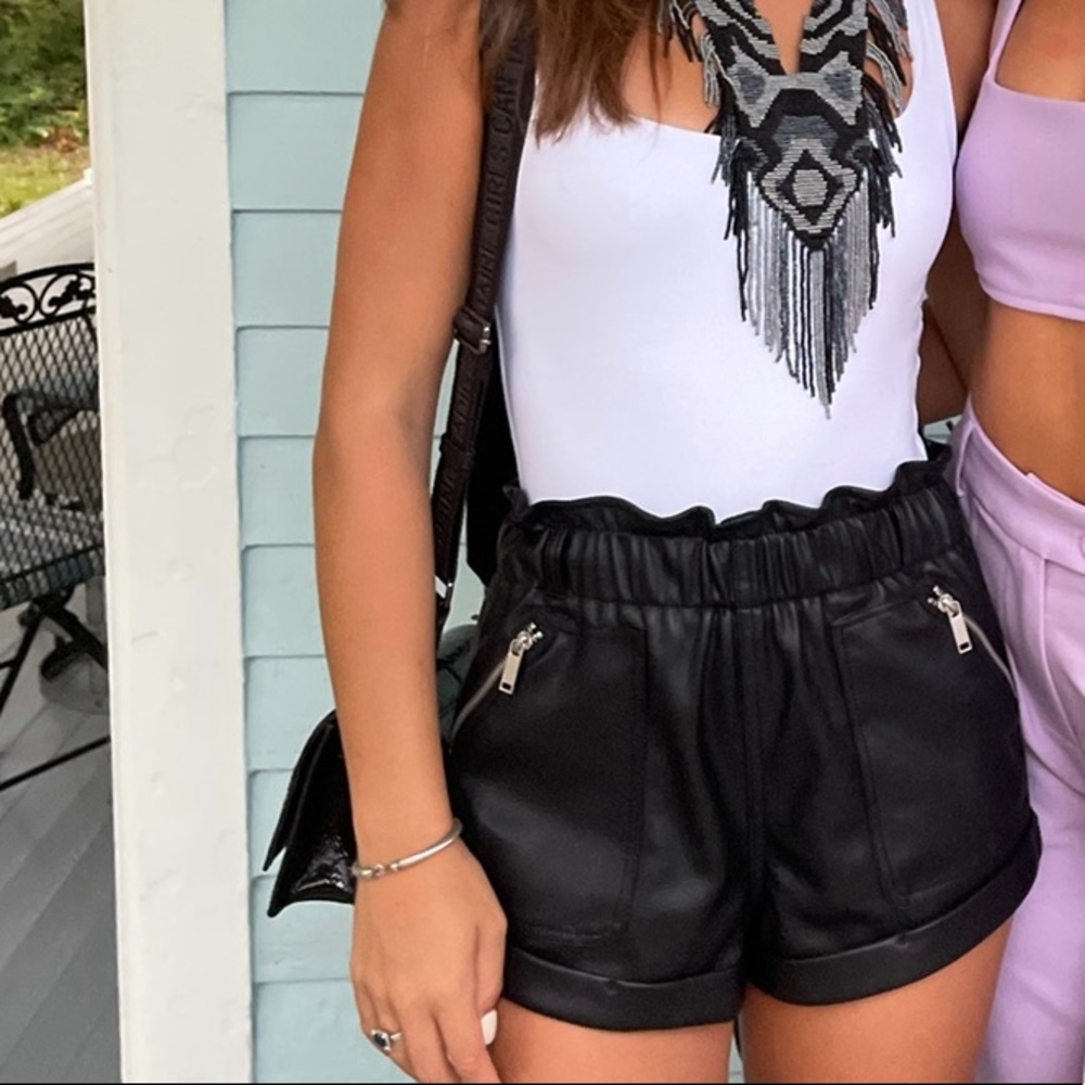 Blank NYC leather shorts
